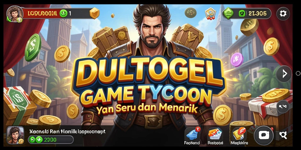 Tampilan gameplay seru dalam DULTOGEL dengan tampilan bisnis yang berkembang.