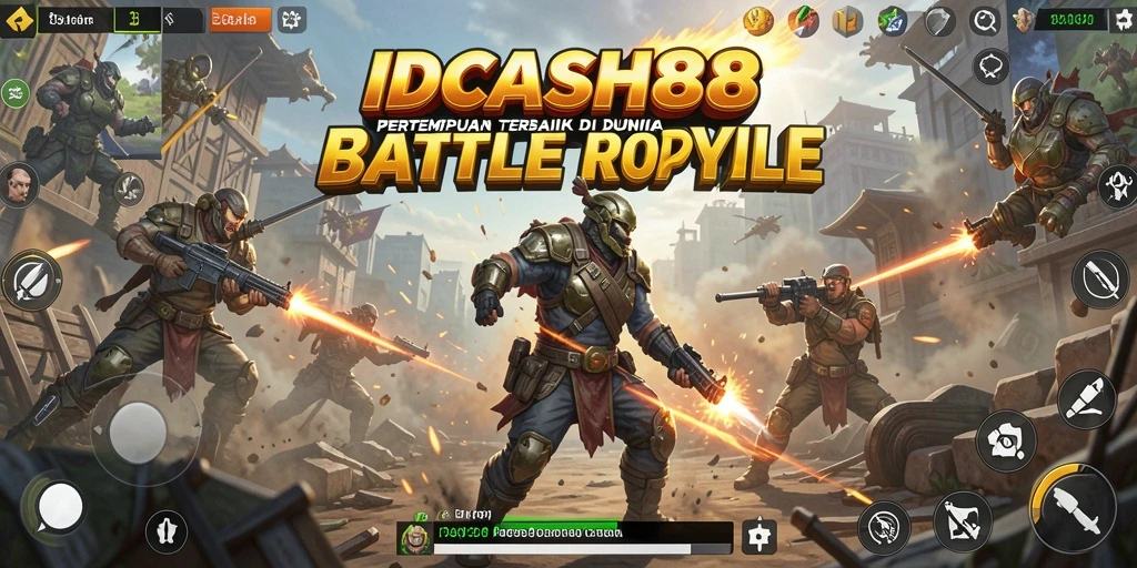 Screenshot gameplay IDCASH88 yang menampilkan aksi Battle Royale seru.