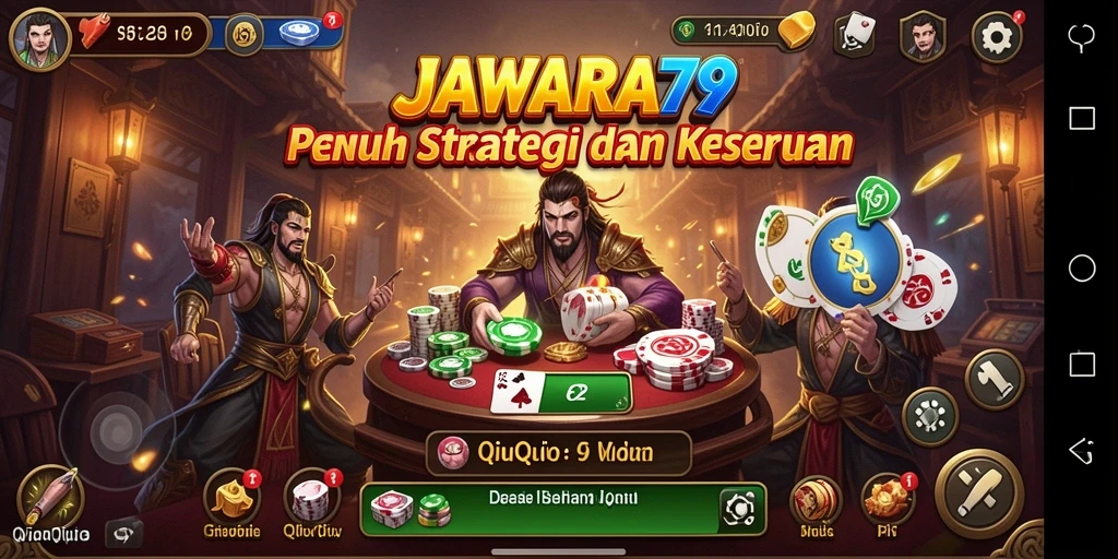 Screenshot gameplay JAWARA79 yang menunjukkan keasyikan bermain QiuQiu.
