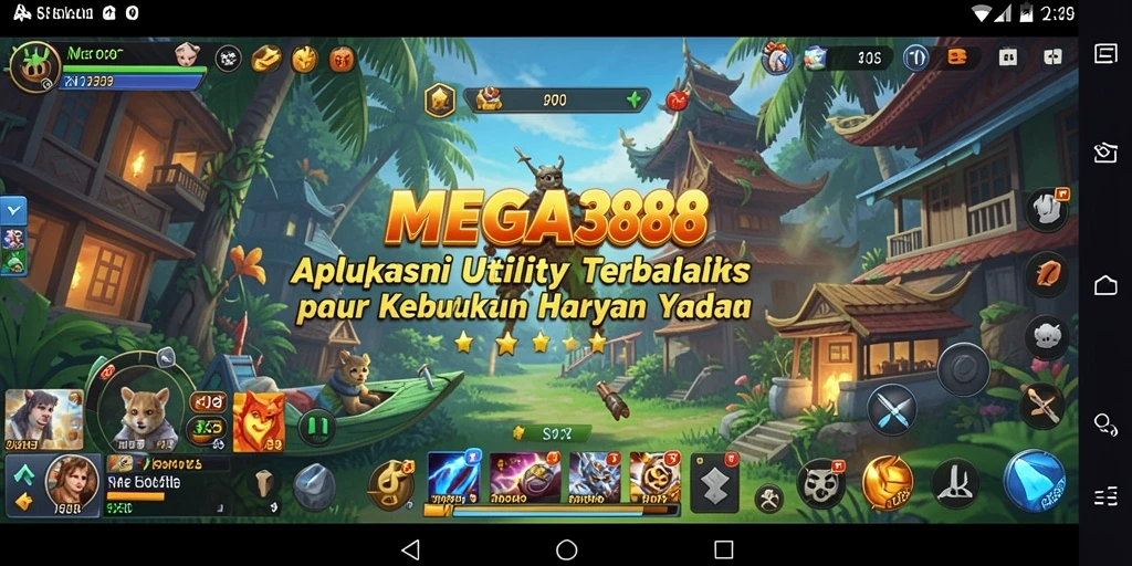 Tampilan antarmuka MEGA388 yang bersih dan fungsional.
