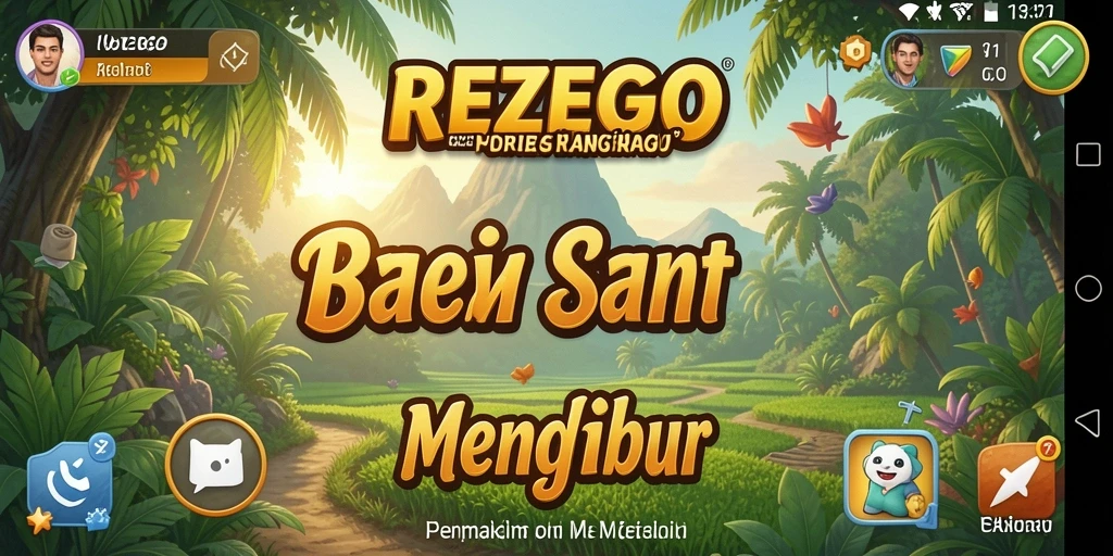 Tampilan gameplay <strong>REZEGO</strong> yang penuh warna dan menarik.