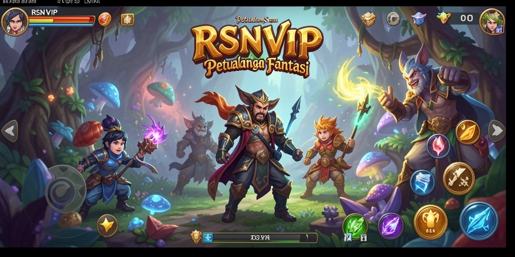 Gameplay RSNVIP yang menampilkan petualangan di dunia fantasi.