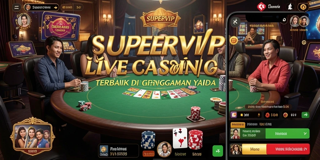 Tampilan gameplay yang menarik dalam aplikasi Live Casino SUPERVIP.